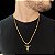 Cordão Laminado 4mm Banhado a Ouro 18K com Pingente Jesus - Imagem 2