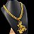 Cordão Friso Triplo 13mm Banhado a Ouro 18K Com Pingente São Jorge - Imagem 3