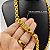 Cordão Friso Triplo 13mm Banhado a Ouro 18K Com Pingente São Jorge - Imagem 4