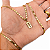 Cordão e Pulseira Italiana Piastrine com Medalha Crucifixo | Banhado a Ouro 18k - Imagem 1