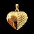 Pingente Feminino Coração Duas Faces Banhado a Ouro 18K - Imagem 1
