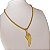 Cordão Feminino Peruano 3mm Banhado a Ouro 18K com Pingente Asa de Anjo - Imagem 1