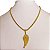 Cordão Feminino Peruano 3mm Banhado a Ouro 18K com Pingente Asa de Anjo - Imagem 3