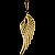 Pingente Feminino Asa de Anjo Banhado a Ouro 18K - Imagem 3