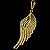 Pingente Feminino Asa de Anjo Banhado a Ouro 18K - Imagem 1