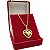 Cordão Feminino Trançado 45cm com Coração | Banhado a Ouro 18k - Imagem 1