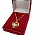 Cordão Feminino Trançado 45cm com Coração | Banhado a Ouro 18k - Imagem 5