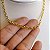 Cordão Feminino 5mm Elo Português Fecho Boia Trabalhado Banhado a Ouro 18K - Imagem 5