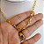 Cordão Feminino 5mm Elo Alongado com Fecho Cravejado Banhado a Ouro 18K - Imagem 5