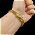 Pulseira Grummet Dupla 10mm com Fecho duas Travas Banhado a Ouro 18K - Imagem 1