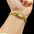 Pulseira Grummet Dupla 10mm com Fecho duas Travas Banhado a Ouro 18K - Imagem 6