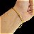 Pulseira 3MM Grummet Dupla Fecho com Trava Banhado a Ouro 18K - Imagem 4