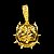 Pingente PitBull 3D Cravejado Banhado a Ouro 18K - Imagem 1