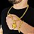 Cordão e Pulseira Cadeado 9mm Fecho Gaveta e Trava Banhado a Ouro 18K + Pingente PitBull Cravejado - Imagem 2