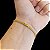 Pulseira Grummet 4mm Laminada Com Fecho e Trava Banhado a Ouro 18K - Imagem 1