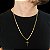 Cordão e Pulseira Italiana Piastrine 3mm Banhada a Ouro 18K + Cruz Palito - Imagem 2