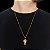Cordão Veneziano 1,2mm Banhado a Ouro 18K + Crucifixo Vazado - Imagem 1