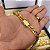 Cordão Grummet Lacraia 10mm fecho DUPLO Banhado a Ouro 18K + Pingente Jesus Cravejado - Imagem 6