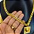 Cordão Grummet Lacraia 10mm fecho DUPLO Banhado a Ouro 18K + Pingente Jesus Cravejado - Imagem 5