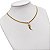 Cordão Grummet Laminado Feminino 3,5mm Banhado a Ouro 18K + Pingente Pimenta - Imagem 3