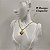 Colar Feminino 45cm com Pingente duas Faces | Elo Português + Par de Brincos - Imagem 3
