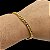 Pulseira PitBull 5mm Trava Dupla com marcação 750 Banhado a Ouro 18K - Imagem 3