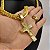 Cordão 13mm Grummet Lacraia Banhado a Ouro 18K + Crucifixo Jesus Cravejado - Imagem 4