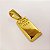 Pingente Barra de Ouro Fine Gold Grande com Contra argola Cravejada Banhado a Ouro 18K - Imagem 1