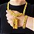 Cordão e Pulseira Lacraia 13mm Banhado a Ouro 18K + Pingente Fine Gold Grande - Imagem 1