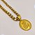 Cordão Friso S 13mm Fecho Duplo Banhado a Ouro 18K + Pingente São Jorge - Imagem 3