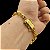 Pulseira Cadeado 6mm com fecho Duplo Banhado a Ouro 18K - Imagem 4