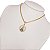 Cordão Feminino 2mm 35cm Banhado a Ouro 18K com pingente Nossa Senhora Cravejado - Imagem 1
