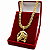 Cordão Laminado Duplo 10mm Banhado a Ouro 18K com Pingente Ferradura - Imagem 5