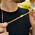 Cordão Italiano Piastrine 4mm 70cm com fecho Duplo 750 Banhado a Ouro 18K - Imagem 2