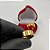 Par de Alianças Chanfradas 8mm Banhado a Ouro 18K + Solitário com pedra de Zircônia - Imagem 5