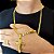 Cordão e Pulseira Grummet Fecho Gaveta e Trava Banhado a Ouro 18K + Pingente Alto Relevo - Imagem 5