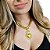 Cordão Feminino 13mm Grummet Duplo Banhado a Ouro 18K + Pingente Jesus é Dono - Imagem 1