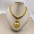 Cordão Feminino 13mm Grummet Duplo Banhado a Ouro 18K + Pingente Jesus é Dono - Imagem 4