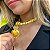 Cordão Feminino Friso S 12mm Banhado a Ouro 18K + Pingente Jesus é o Dono - Imagem 3