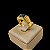 Anel Pedra Azul Cravejado (Estilo Formatura) Banhado a Ouro 18K - Imagem 4