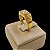 Anel Pedra Branca Cravejado (Estilo Formatura) Banhado a Ouro 18K - Imagem 2