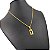 Cordão Infantil Masculino Cubinho Banhado a Ouro 18K + Pingente Placa Cruz - Imagem 2