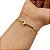 Pulseira Infantil Italiana Piastrine 2mm Banhada a Ouro 18K - Imagem 3