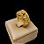 Anel Francês Feminino 10mm Cravejado Banhado a Ouro 18K - Imagem 4