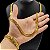 Cordão e Pulseira 10mm Grummet Dupla com Fecho 750 Banhada a Ouro 18K - Imagem 3