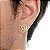 Par de Brincos Masculinos Cruz Cravejadas Banhado a Ouro 18K - Imagem 2