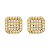 Par de Brincos Masculino Quadrado Cravejado Banhado a Ouro 18K - Imagem 3