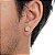 Par de Brincos Masculinos Redondo Cravejado Banhado a Ouro 18K - Imagem 2