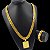 Cordão e Pulseira 13mm Grummet Elos Duplos Banhado a Ouro 18K + Pingente Letra - Imagem 4
