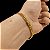 Pulseira Flat Laminada 7mm Banhada a Ouro 18K - Imagem 3